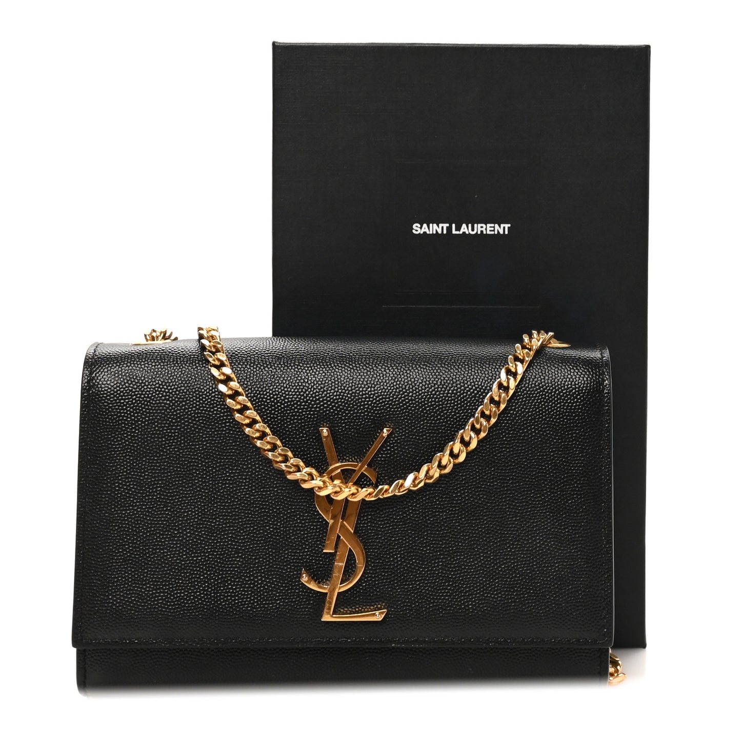 Grain De Poudre Small Classic Monogram Kate Satchel Black