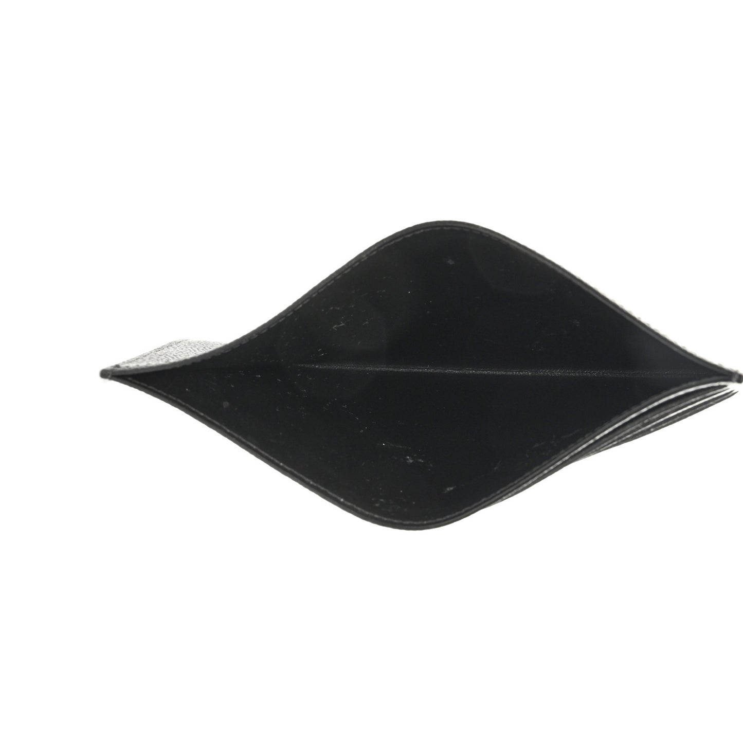 Calfskin Felicie Chain Wallet Card Holder Insert Black