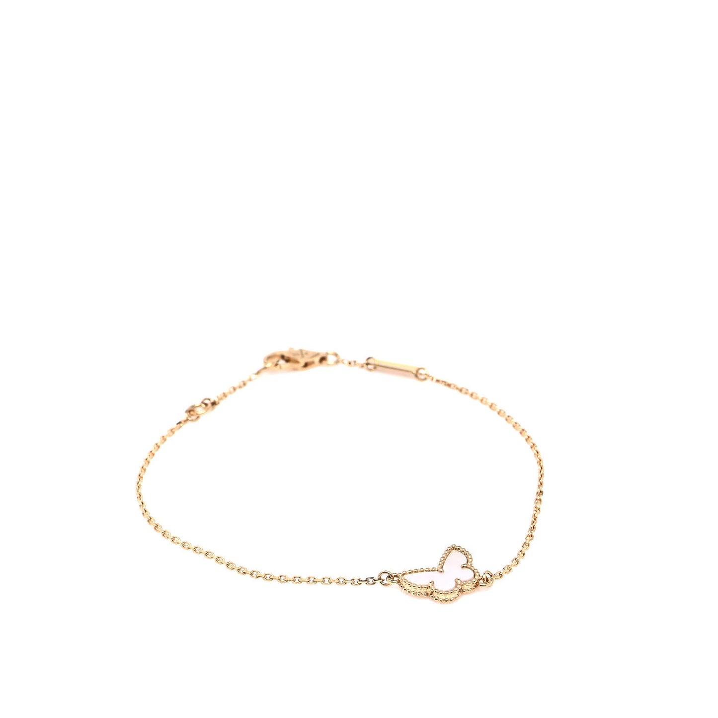 18K Yellow Gold Mother of Pearl Sweet Alhambra Butterfly Bracelet
