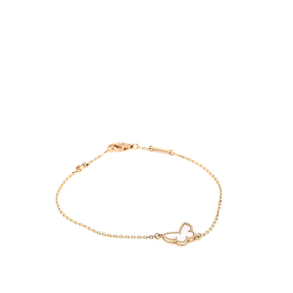 Van Cleef & Arpels 18K Yellow Gold Mother of Pearl Sweet Alhambra Butterfly Bracelet 1 of 6