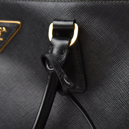 Prada Saffiano Medium Galleria Double Zip Tote Black 12 of 13
