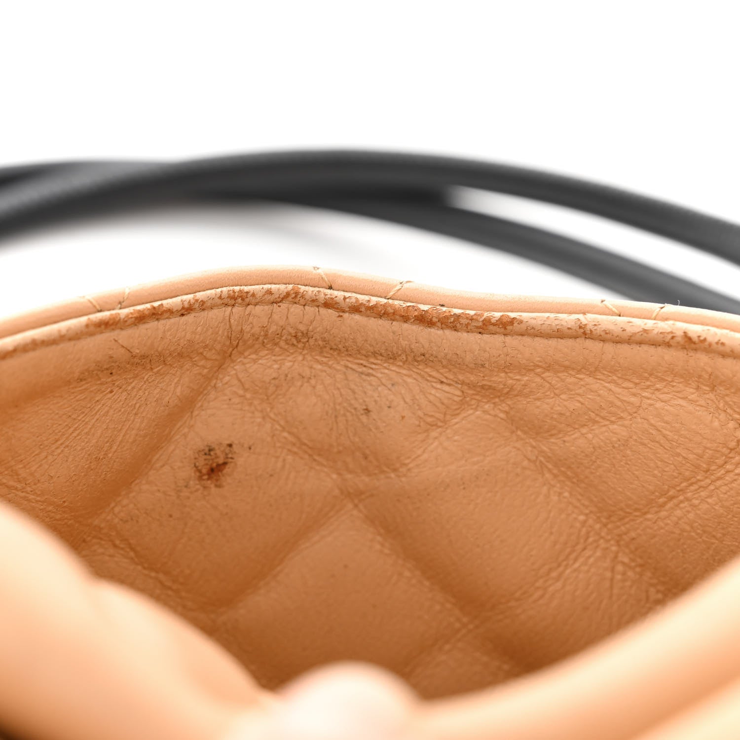 Chanel Calfskin Quilted Large Cambon Bowler Beige Black 12 of 18
