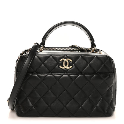 Chanel Lambskin Quilted Medium Trendy CC Bowling Bag Black 1 of 10