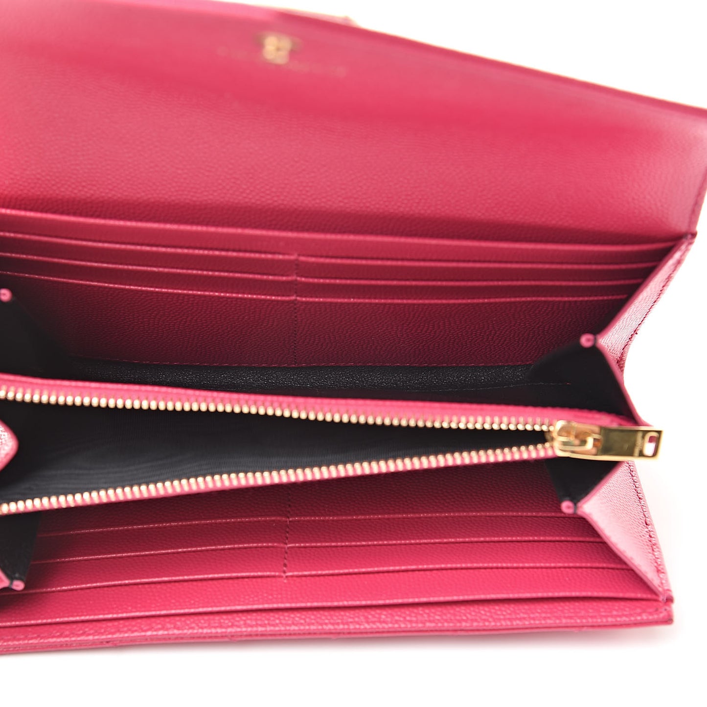 Grain De Poudre Matelasse Chevron Monogram Flap Wallet Bubblegum