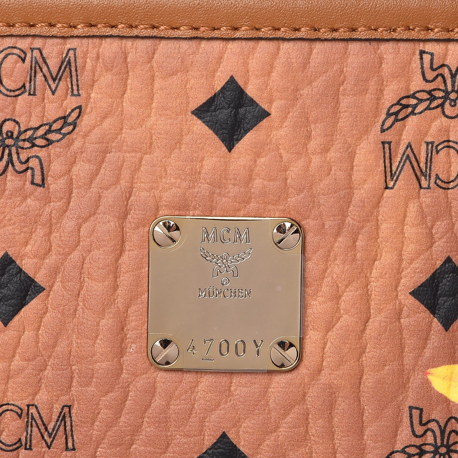 MCM Visetos Medium Anya Essential Flower Print Shopper Tote Cognac 10 of 13