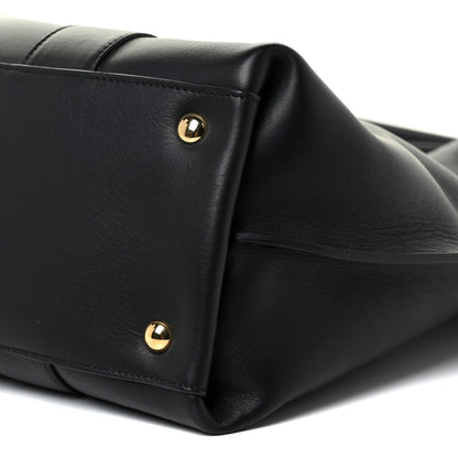 Salvatore Ferragamo Calfskin Large Sookie Satchel Black 9 of 17