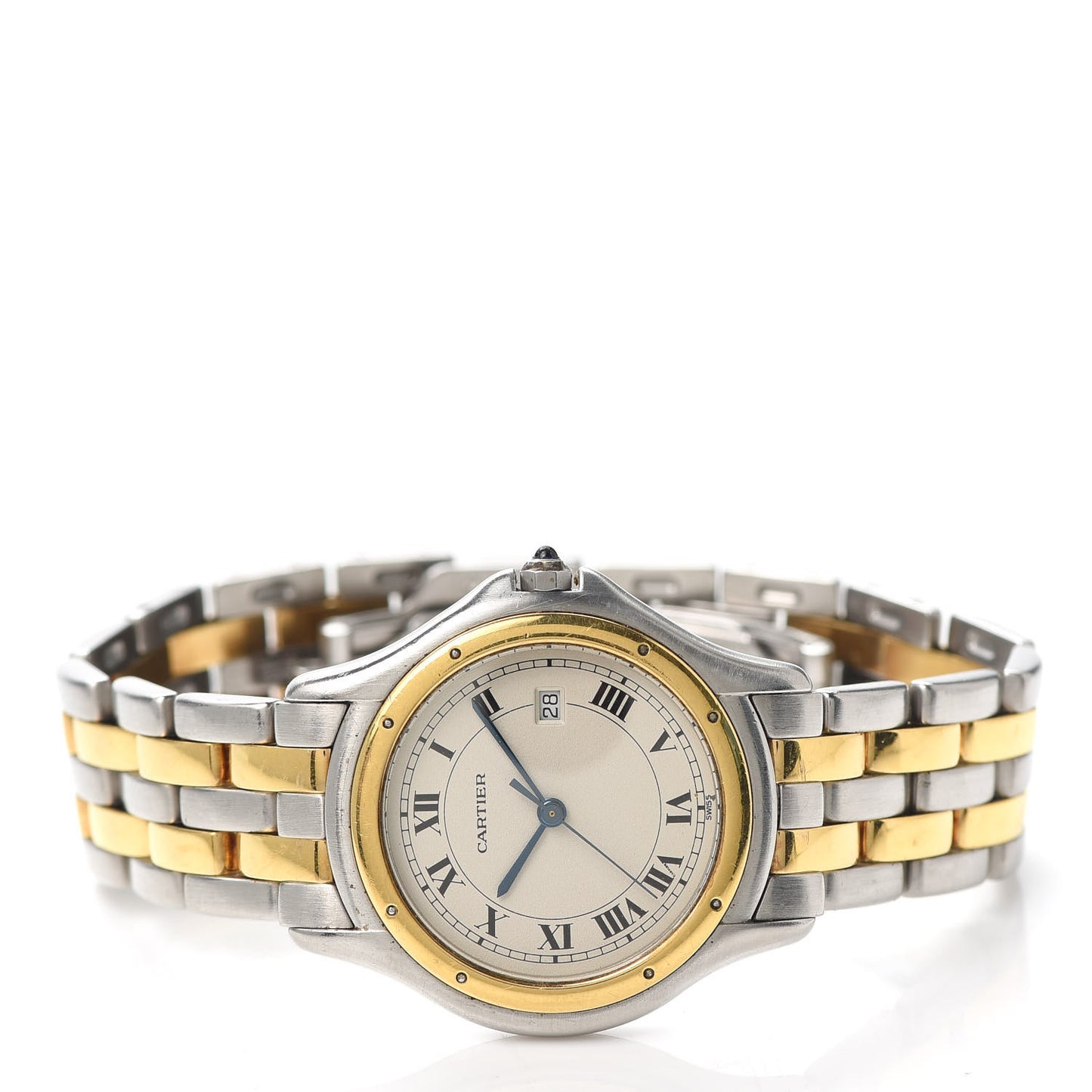 Stainless Steel 18K Yellow Gold 33mm Cougar Quartz Watch