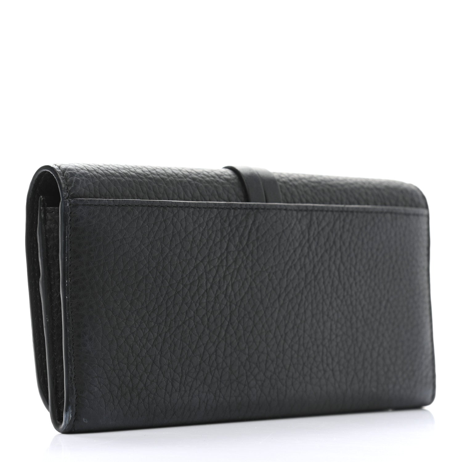 Chloe Grained Calfskin Alphabet Long Wallet Black 992660