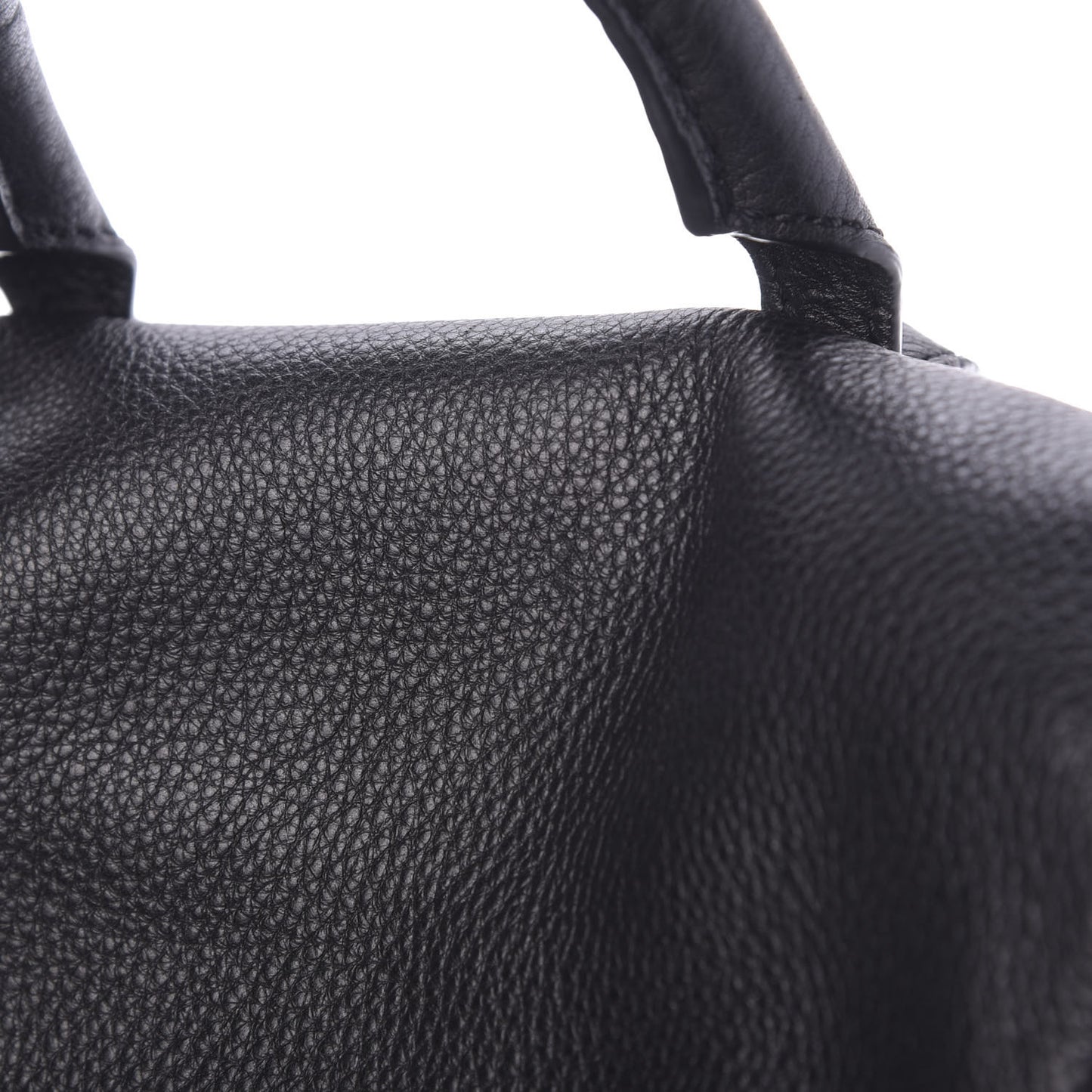 Pebbled Calfskin Backpack Black