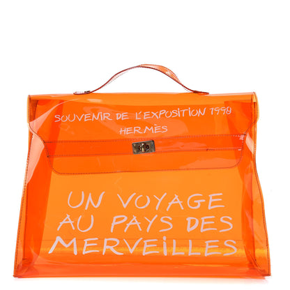 Hermes Vinyl Souvenir De L'Exposition Kelly Orange 1 of 9