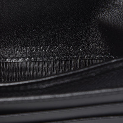 Saint Laurent Lambskin Y Quilted Monogram Loulou Flap Wallet Black 7 of 9