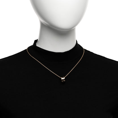 Bulgari 18K Rose Gold Ceramic B.Zero1 Legends Pendant Necklace Black 2 of 5