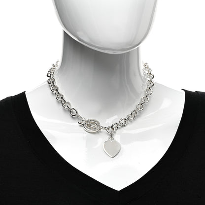 Tiffany Sterling Silver Heart Tag Toggle Necklace 2 of 4