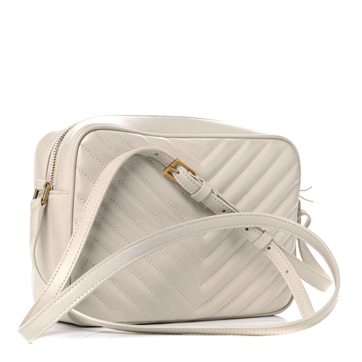 Calfskin Matelasse Monogram Lou Camera Bag Crema Soft