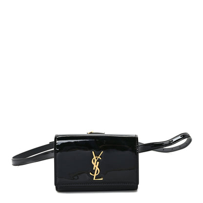 Saint Laurent Patent Monogram Kate Belt Bag Black 1 of 9