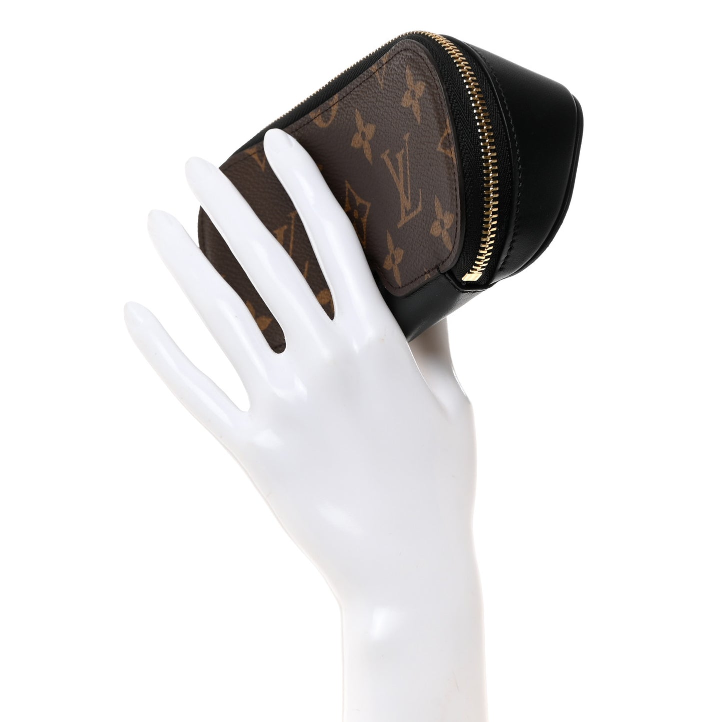 Monogram Emilie Zippered Sunglasses Case Black