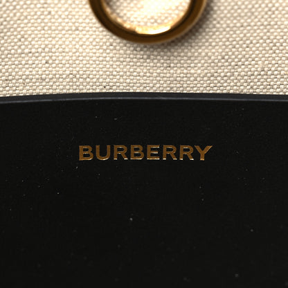 Burberry Canvas Smooth Calfskin Mini Two Tone Freya Tote Black 6 of 11