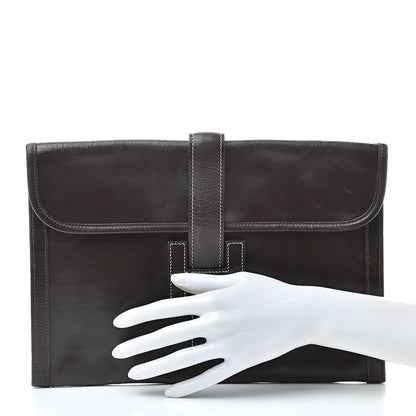 Hermes Box Calf Jige PM Clutch Chocolate 2 of 16