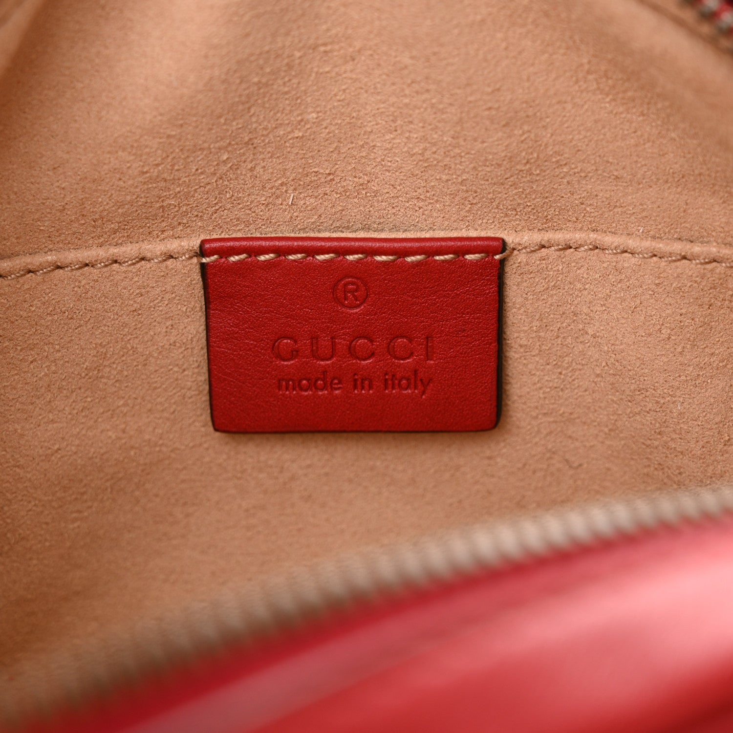 Gucci Calfskin Matelasse GG Marmont Belt Bag 75 30 Hibiscus Red 6 of 10