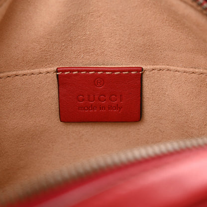 Gucci Calfskin Matelasse GG Marmont Belt Bag 75 30 Hibiscus Red 6 of 10
