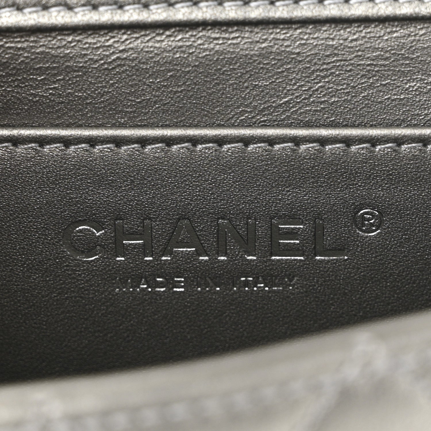 Chanel Metallic Goatskin Quilted Chic Pearls Flap Silver 6 of 11