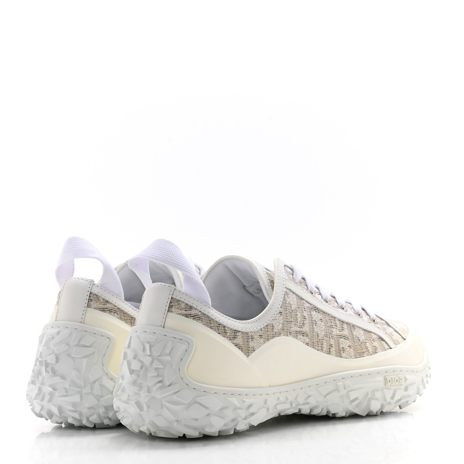 Christian Dior Jacquard Rubber Oblique Mens B28 Low Top Sneakers 42 White 4 of 10