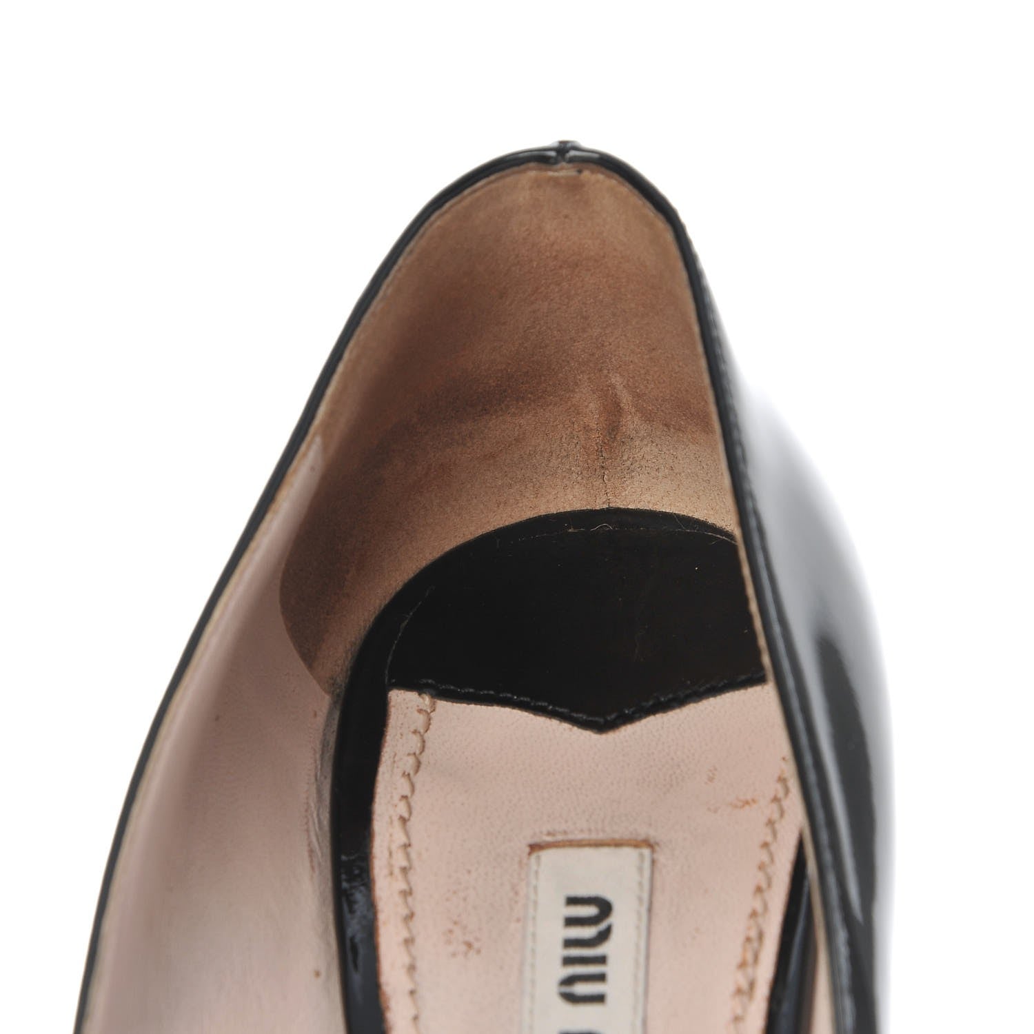 Miu Miu Vernice Crystal Jeweled Pumps 38 Black 10 of 13