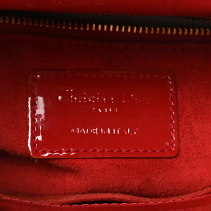 Christian Dior Patent Cannage Small Lady Dior Red 7 of 10