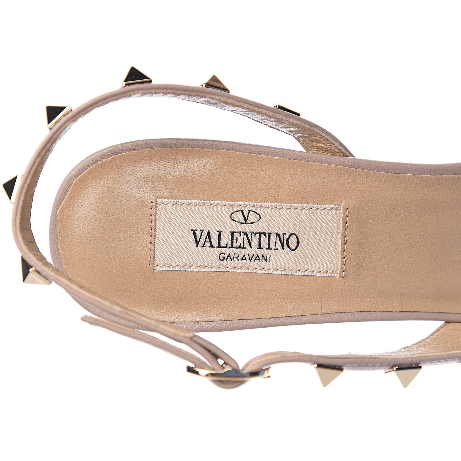 Valentino Garavani Patent Rockstud Half D'Orsay Slingback 50mm Pumps 38 Poudre 5 of 8
