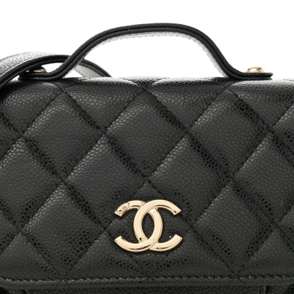 Chanel Caviar Quilted Business Affinity Clutch With Chain Black 8 of 11