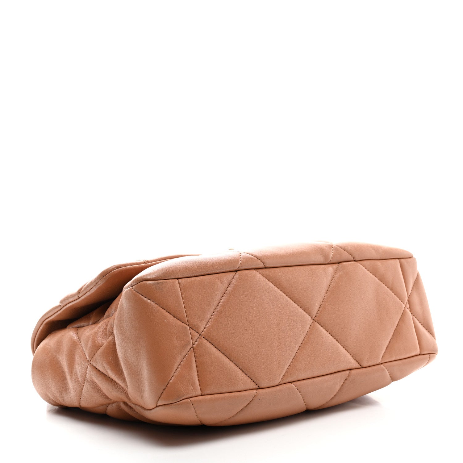 Chanel Lambskin Quilted Large Chanel 19 Flap Brown 3 of 12