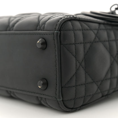 Christian Dior Ultra Matte Calfskin Cannage Mini Lady Dior Black 10 of 13