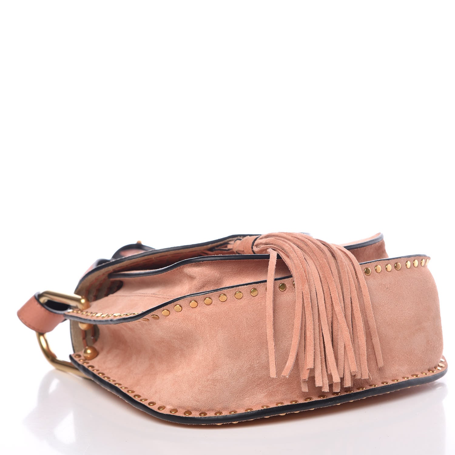 Chloe Suede Braided Small Hudson Shoulder Bag Sheer Pink 4 of 10