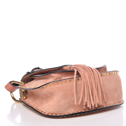 Chloe Suede Braided Small Hudson Shoulder Bag Sheer Pink 4 of 10