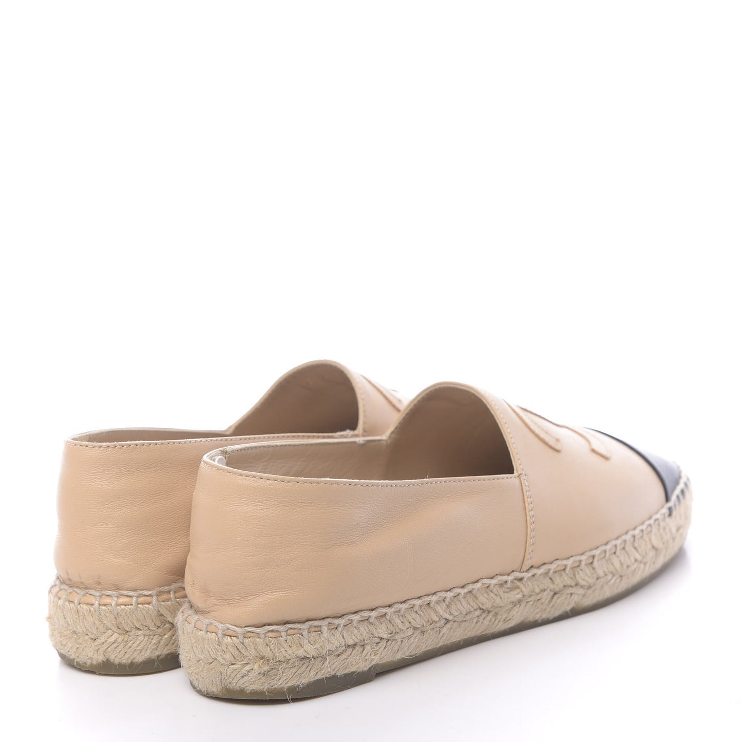 Lambskin CC Espadrilles 38 Beige Black