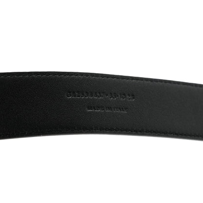 Saint Laurent Lambskin Monogram Cassandre Square Buckle Belt 85 34 Black 5 of 7