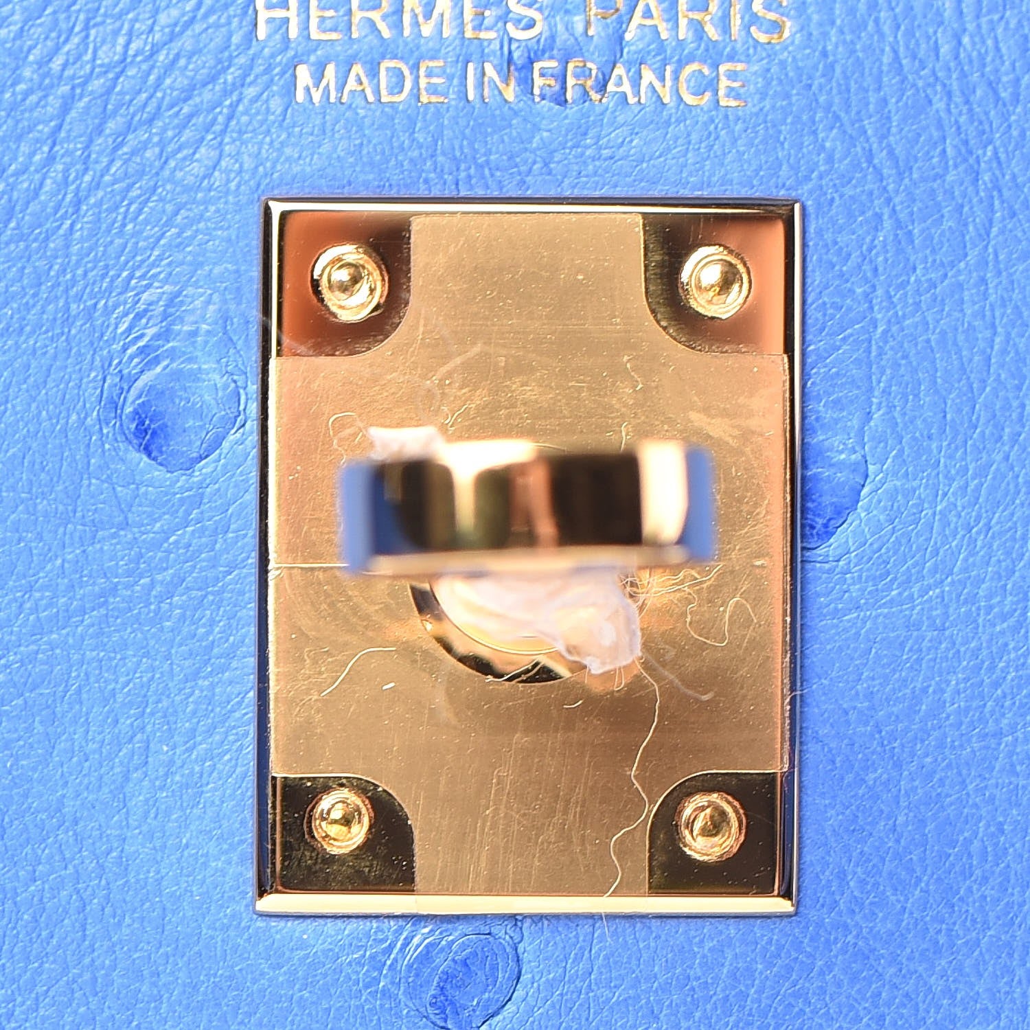 Hermes Ostrich Mini Kelly Sellier 20 Blueet 26 of 60