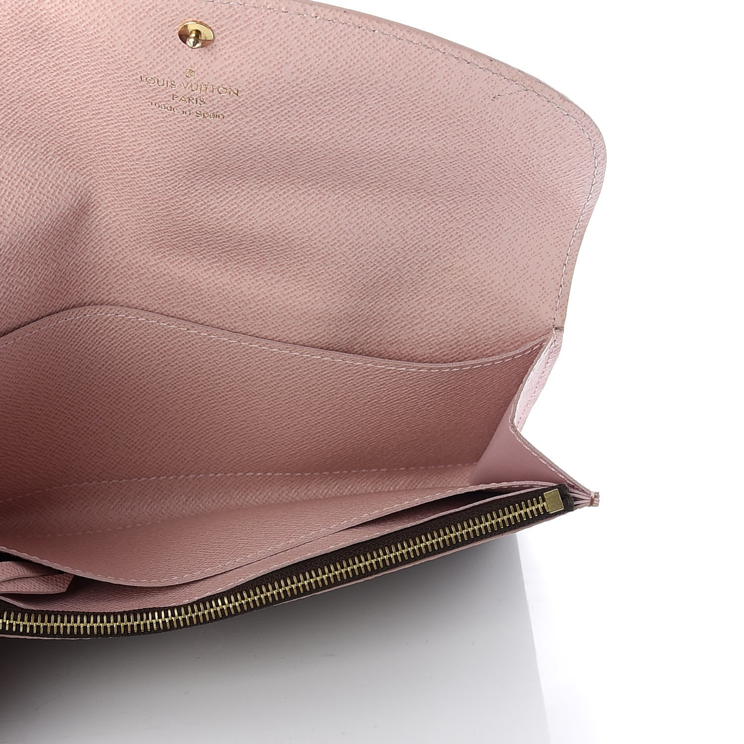 Louis Vuitton Damier Ebene Caissa Wallet Rose Ballerine 5 of 8