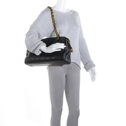 Chanel Lambskin Quilted Shoulder Bag Black 2 of 8