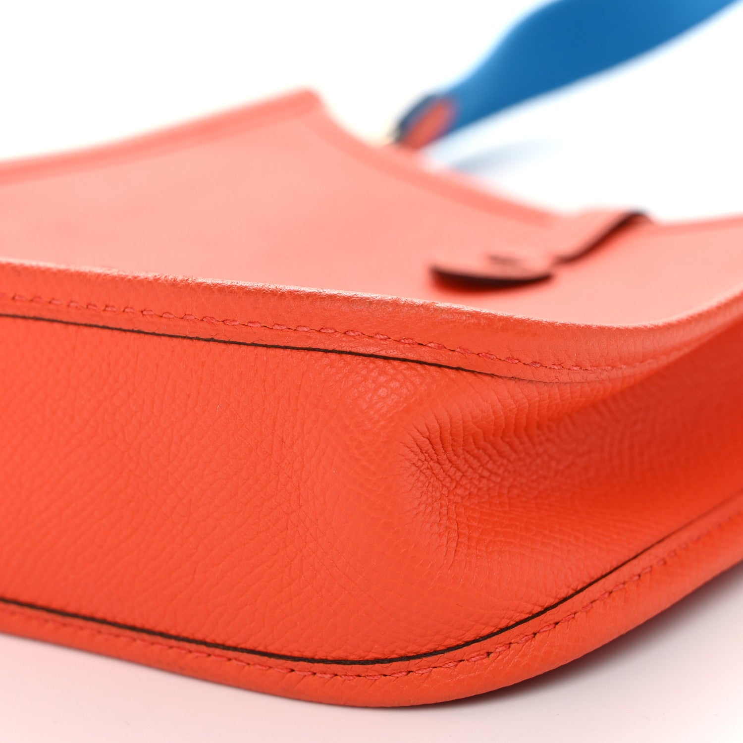 Hermes Epsom Amazone Evelyne TPM Orange Poppy Bleu Zanzibar 9 of 10