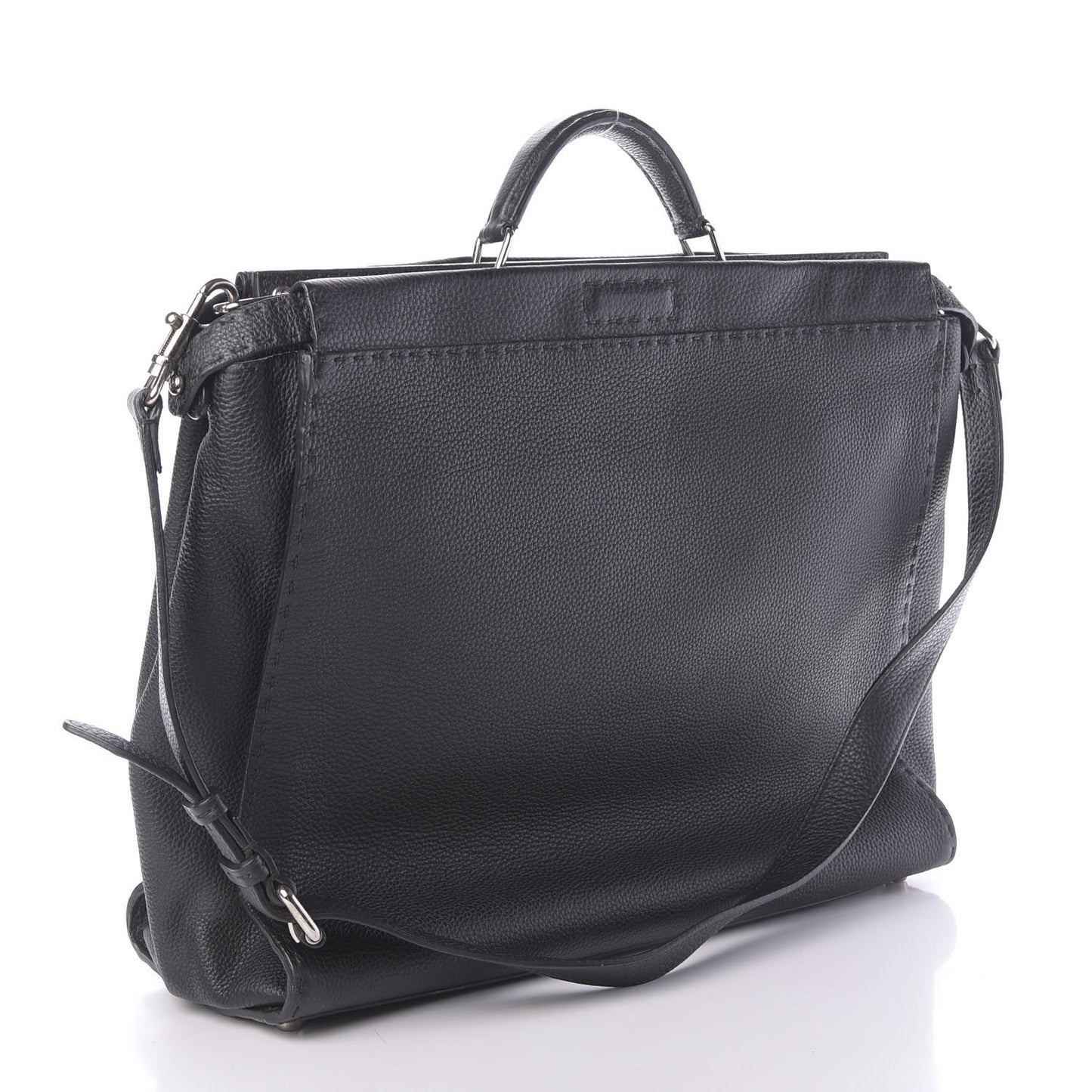Cuoio Romano Selleria Monster Eyes Inlay Large Mens Peekaboo Iconic Essential Satchel Black Sunflower