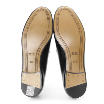 Gucci Calfskin Womens Jordaan Loafers 36.5 Black 6 of 10