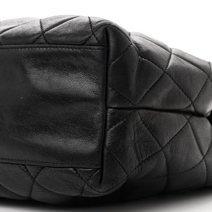 Chanel Lambskin Quilted Medium New Bubble North South Tote Black 11 of 12