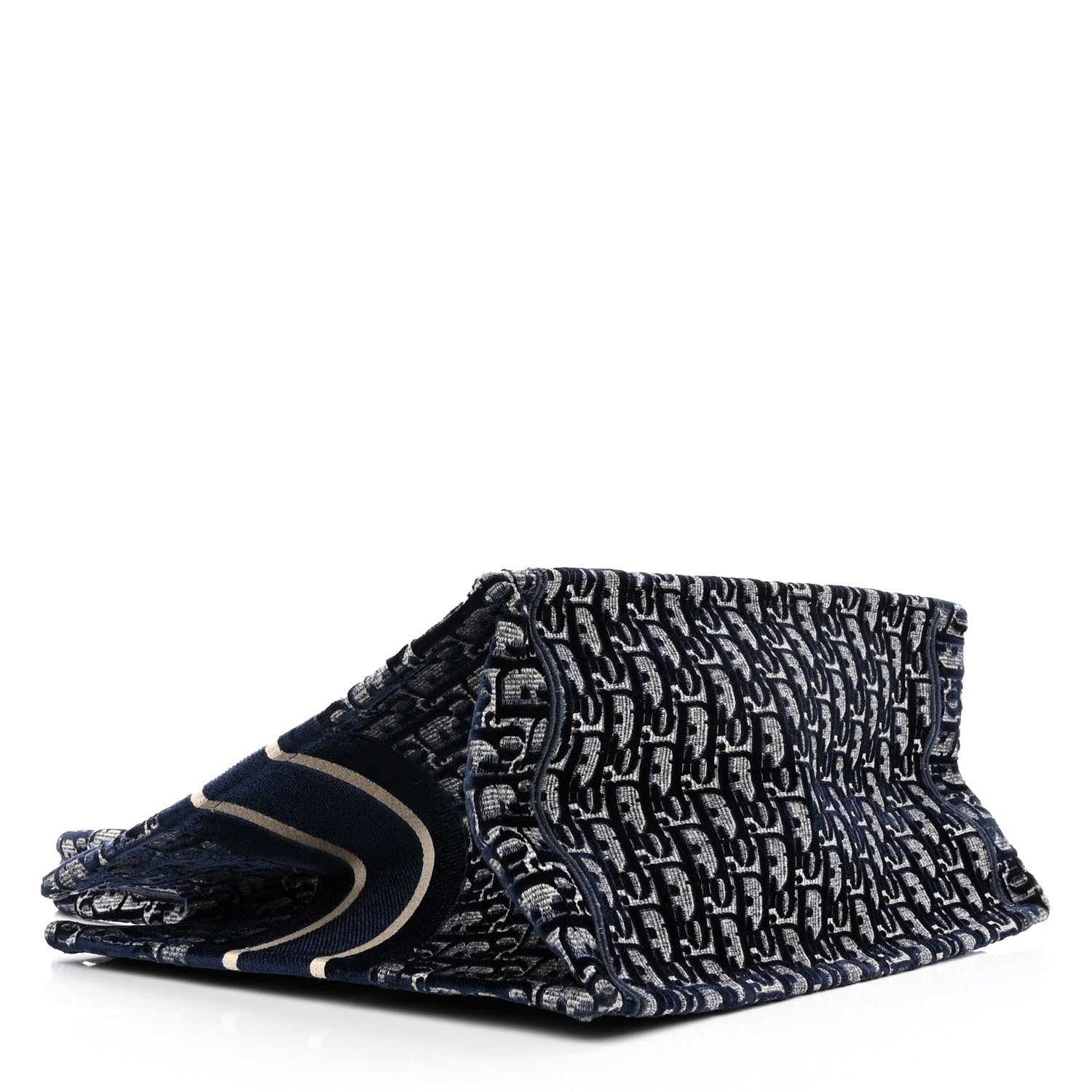 Christian Dior Oblique Velvet Medium Book Tote Blue Multicolor 4 of 11