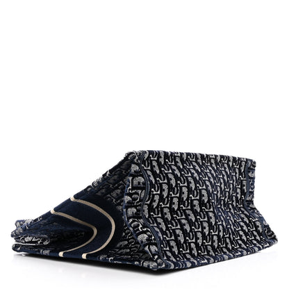 Christian Dior Oblique Velvet Medium Book Tote Blue Multicolor 4 of 11