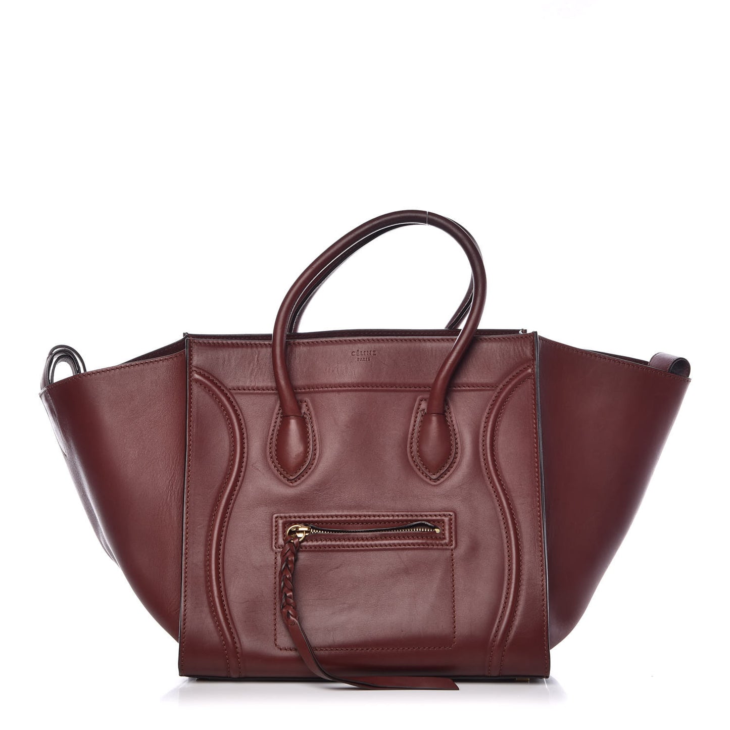 Natural Calfskin Medium Phantom Luggage Burgundy