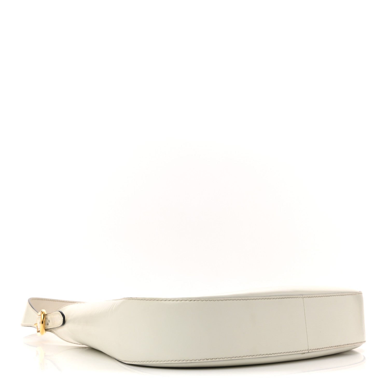 Prada Brushed Calfskin Cleo Adjustable Strap Shoulder Bag White 4 of 13