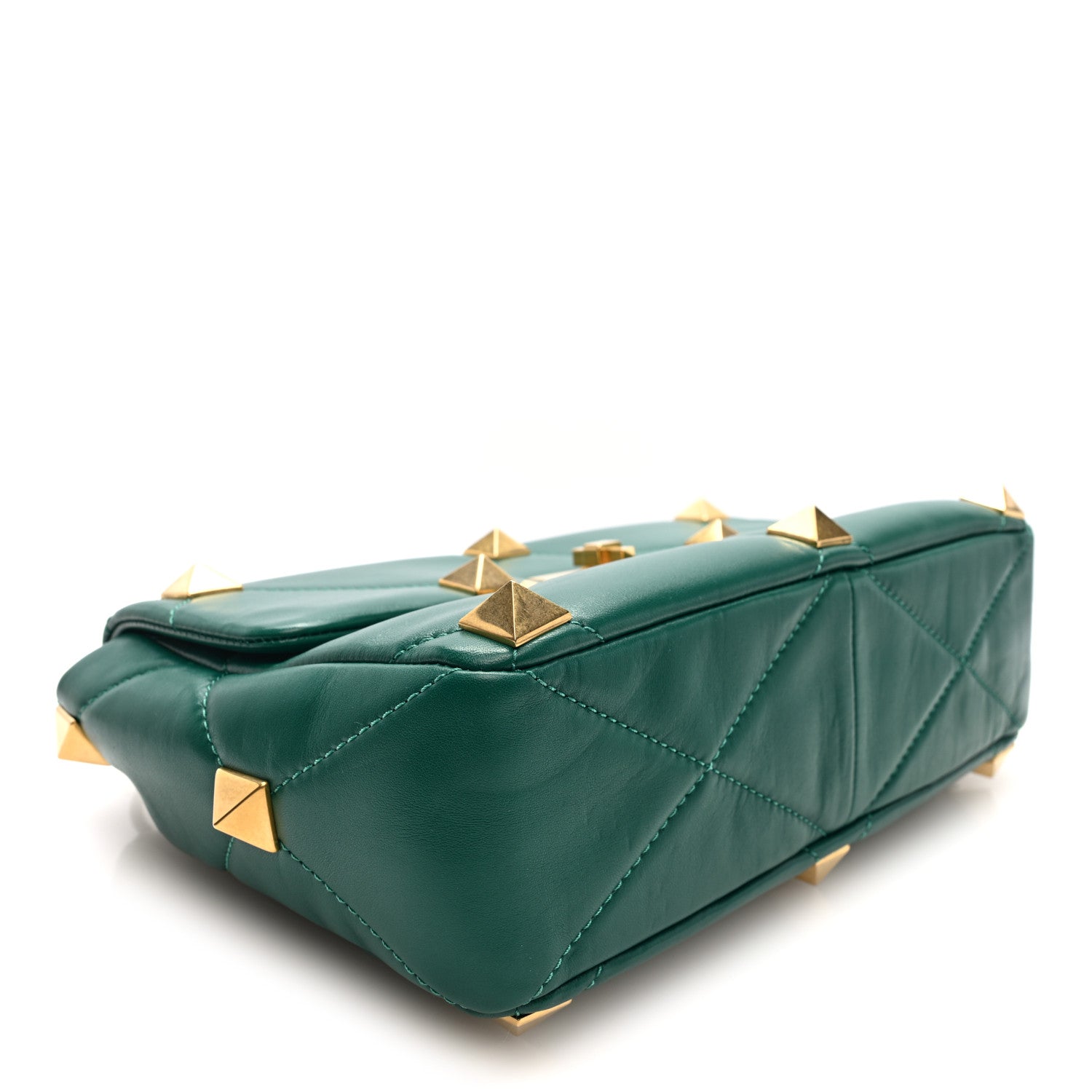 Valentino Garavani Nappa Medium Roman Stud Shoulder Bag Jungle 4 of 9