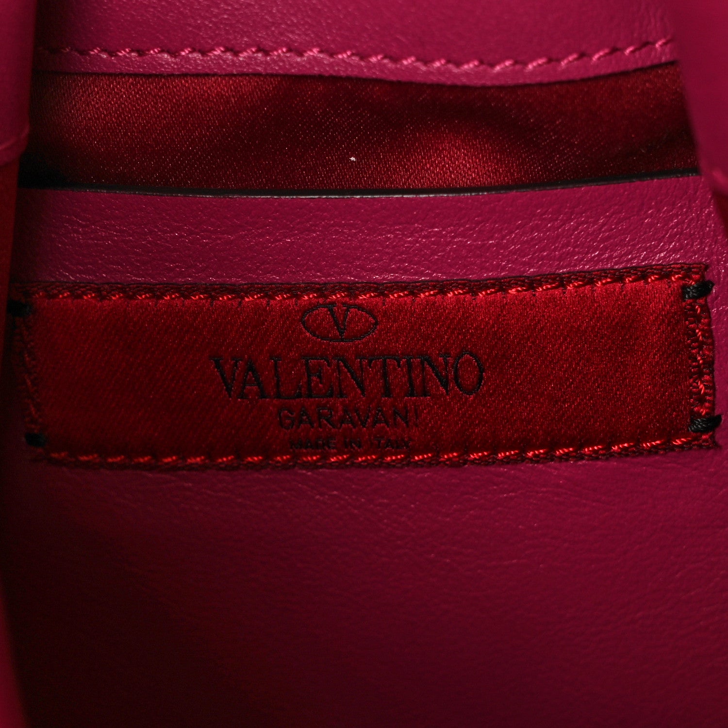 Valentino Garavani Vitello Mini Rockstud Chain Strap Bucket Bag Deep Cyclamin 5 of 8