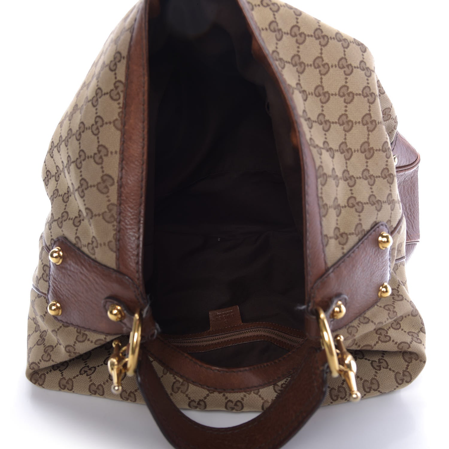 Gucci Monogram Large Jockey Hobo Brown 5 of 9